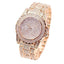 Montre Quartz Ronde de Luxe pour Femmes - Design Élégant en Or et Argent