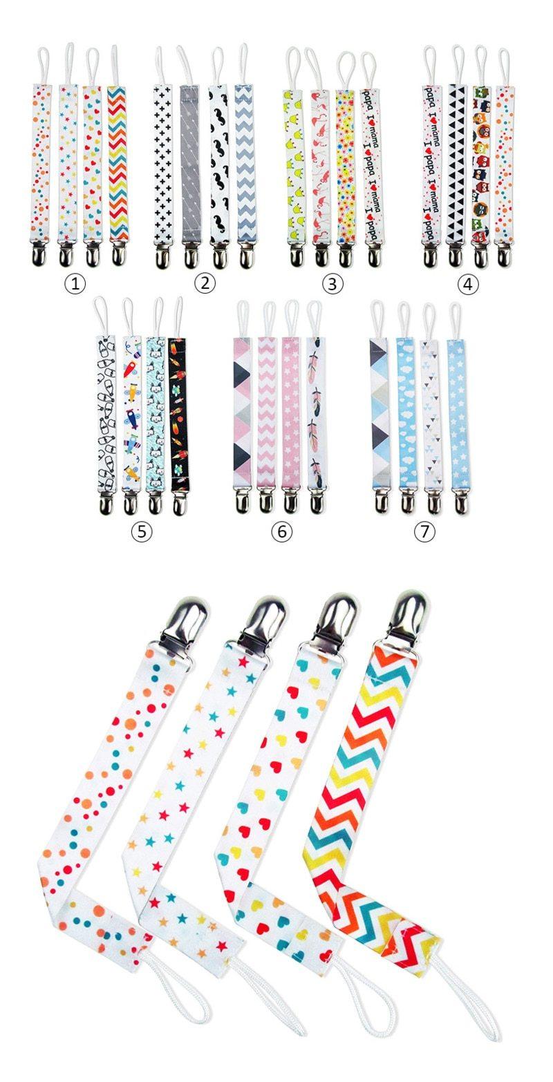 Ensemble de 4 clips de sucette pour nourrissons