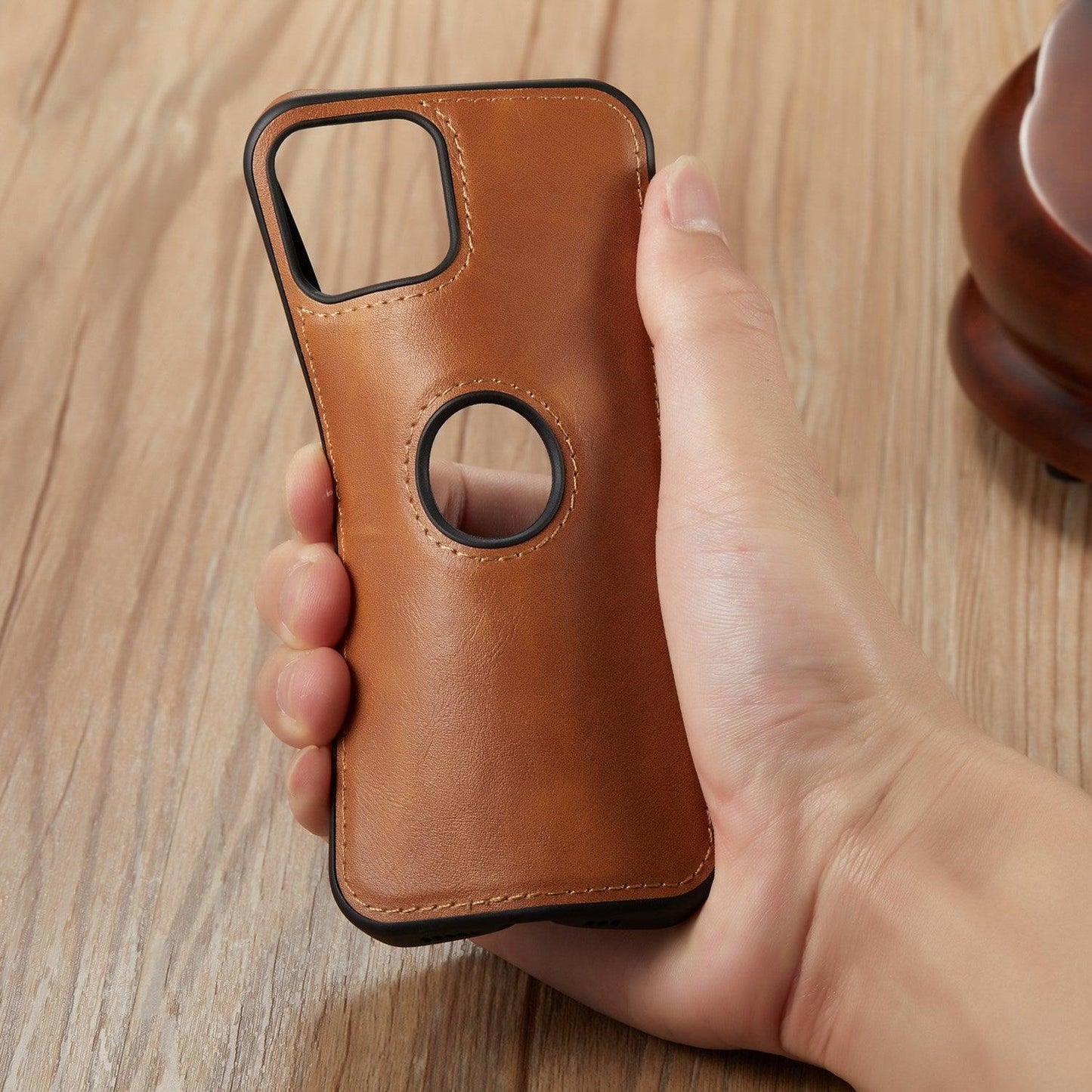 Coque de téléphone en cuir PU de luxe pour iPhone - Protection élégante
