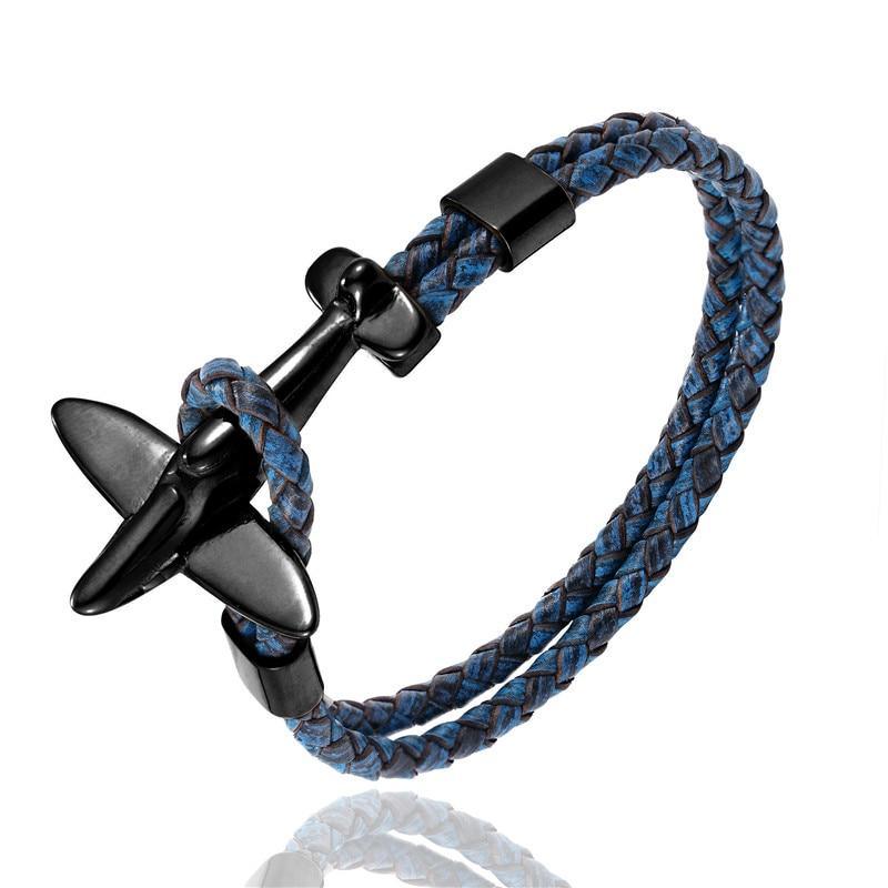 Pulsera de Ancla de Aviación de Acero Inoxidable Dorado para Hombres y Mujeres