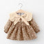 Vestido de Manga Larga con Cuello de Lazo para Niñas Pequeñas de Otoño