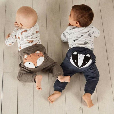Luxury Fox Print Baby Outfit for Autumn