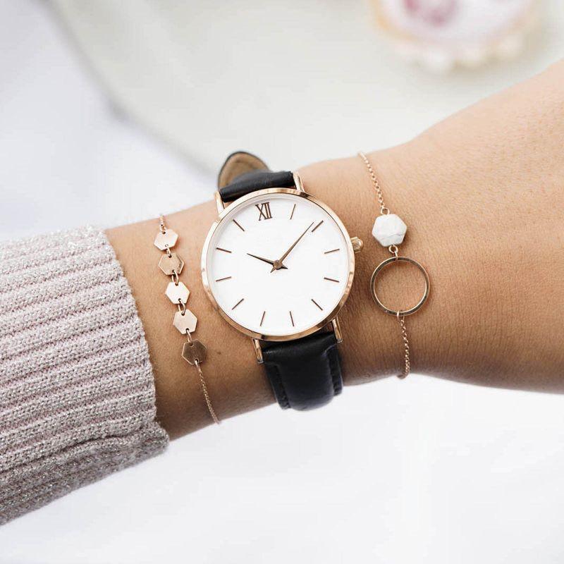 Montre Quartz en Cuir Élégante pour Femmes STEVVEX