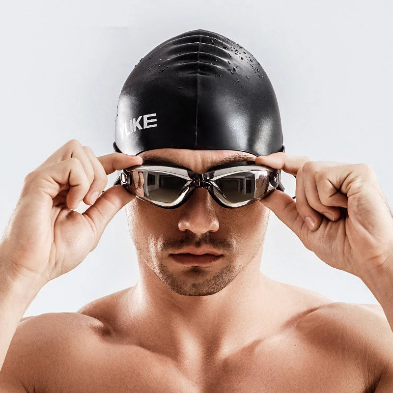 Pantalones de baño para hombres con gafas de natación impermeables y tapa para tapones de oído