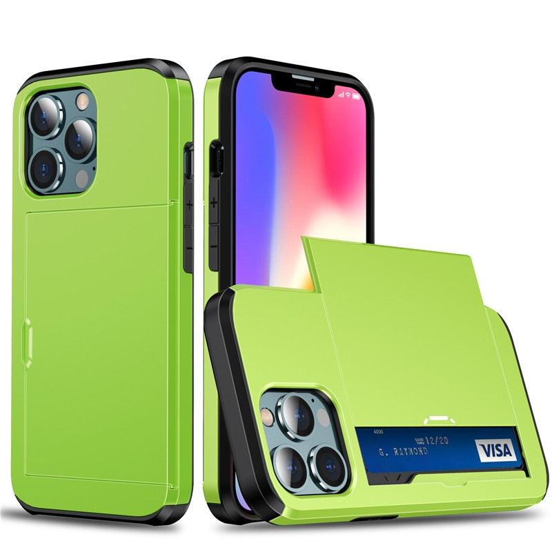 Luxury Wallet Card Holder Case for iPhone 13 Pro & 12 Pro Max