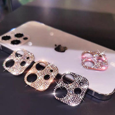 Glamorous Rhinestone Camera Lens Protector for iPhone 11-14 Series - Korvel