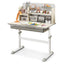 Bureau d'étude pour enfants réglable en hauteur avec plateau inclinable - Gris