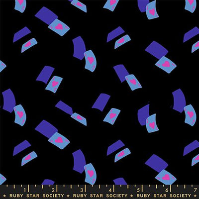Hello Alice Black Falling Aces Cotton Fabric - 43"/44" Per Yard
