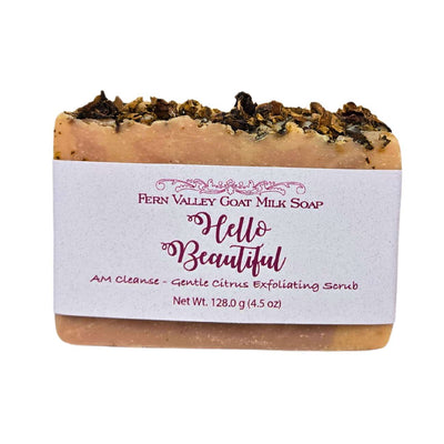 Natural Goat Milk Soap | Exfoliating Scrub | Hello Beautiful