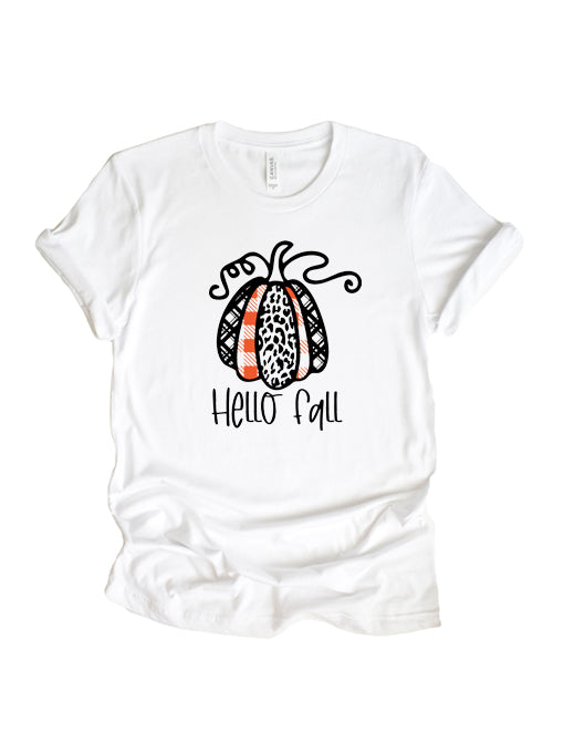 Hello Fall Pumpkin T-Shirt - Korvel