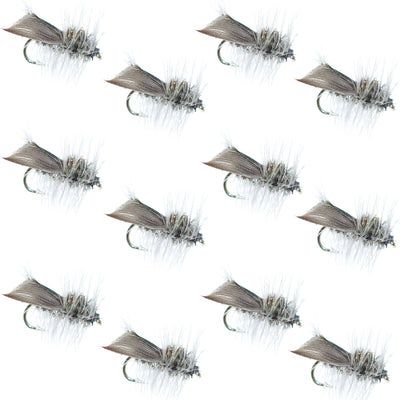 Premium Caddis Dry Fly Collection - 12 Size 18 Flies - Korvel