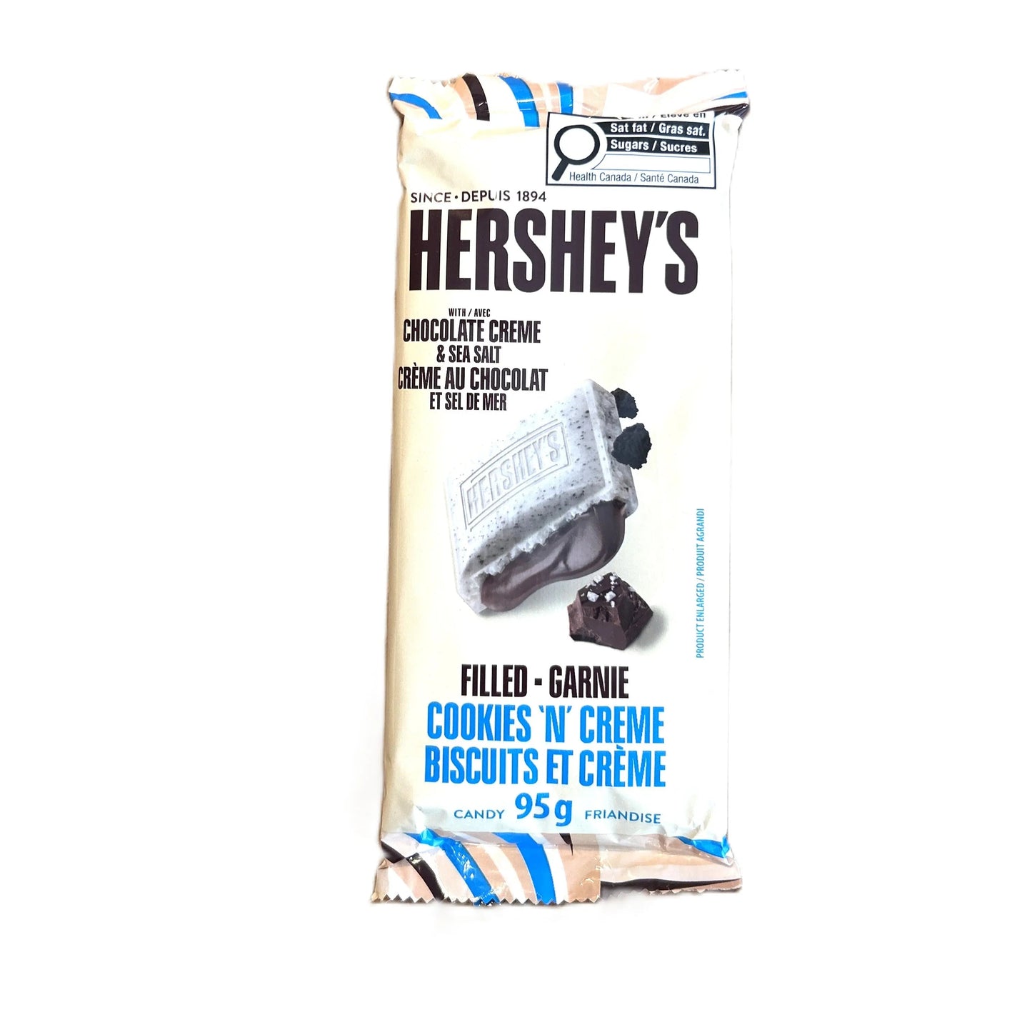 Barre de chocolat Hershey’s Cookies ‘N’ Creme avec sel de mer