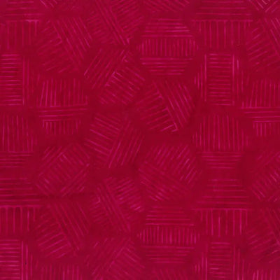 Tissu en coton Hexies framboise rouge 44"/45" par yard