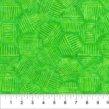 Tela de algodón Hexies Verde Primavera 44"/45" por yarda