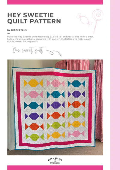 Hey Sweetie Quilt Pattern for Home Decor