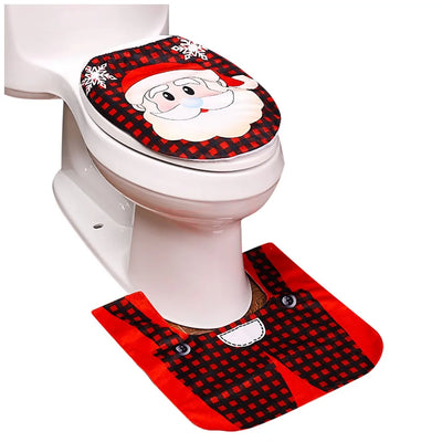Christmas Toilet Decoration Santa Claus Bathroom Set - Korvel