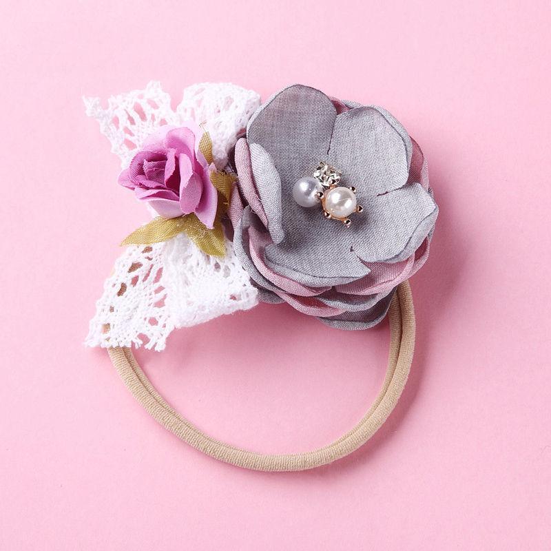 Elegant Floral Headband for Newborns - Soft & Adjustable