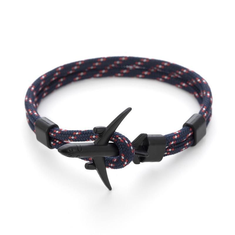 Pulsera de Ancla Negra Moderna y Elegante para Hombres y Mujeres