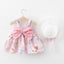 Robe d'été moderne pour bébé fille avec chapeau pour occasions spéciales