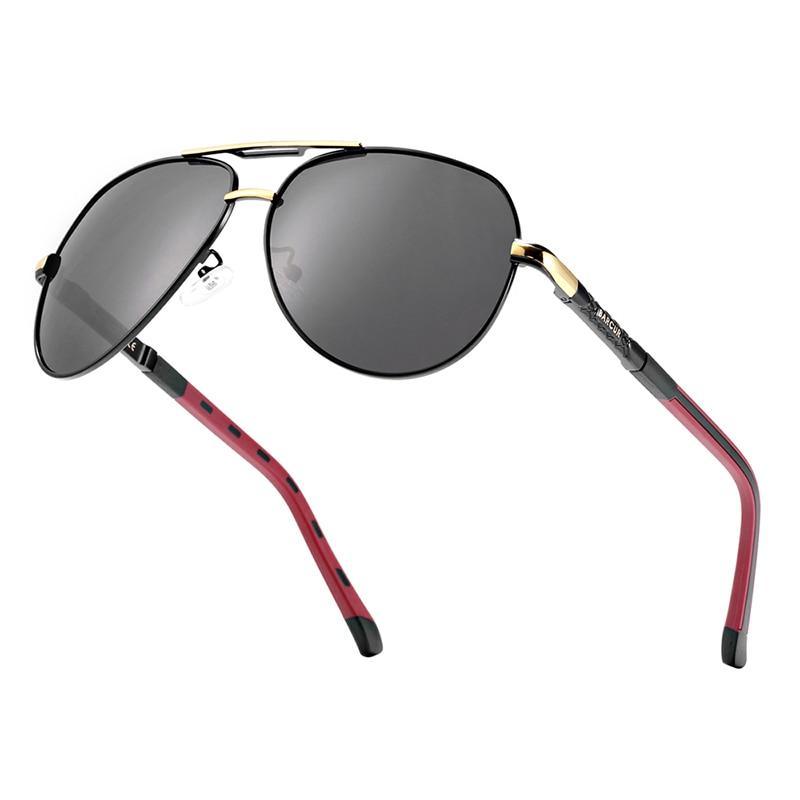 Lunettes de soleil aviateur polarisées de luxe avec protection UV400