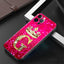 Coque de téléphone à lettres brillantes roses pour iPhone - Protection scintillante