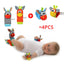 Sonajeros Suaves de Peluche Sozzy - Set de 4 Piezas