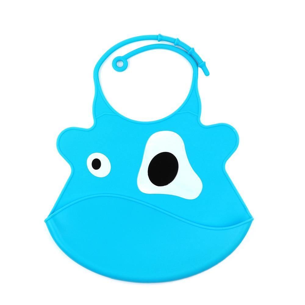 Bavoirs en silicone ajustables avec des designs de dessins animés amusants