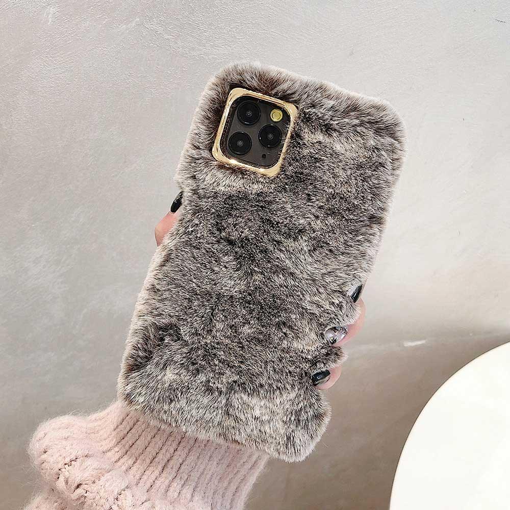 Fashion Plush Leopard Phone Case for iPhone Models