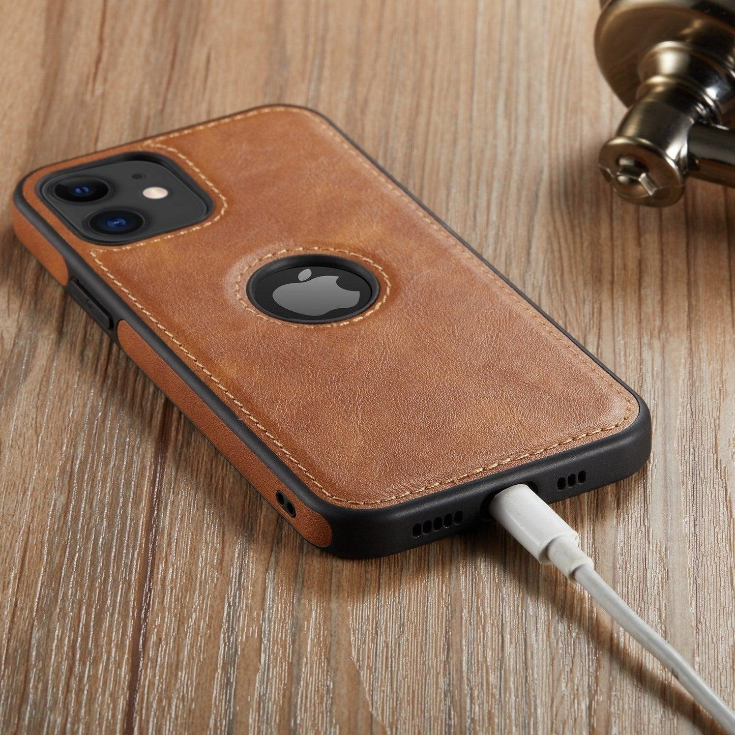 Coque de téléphone en cuir PU de luxe pour iPhone - Protection élégante