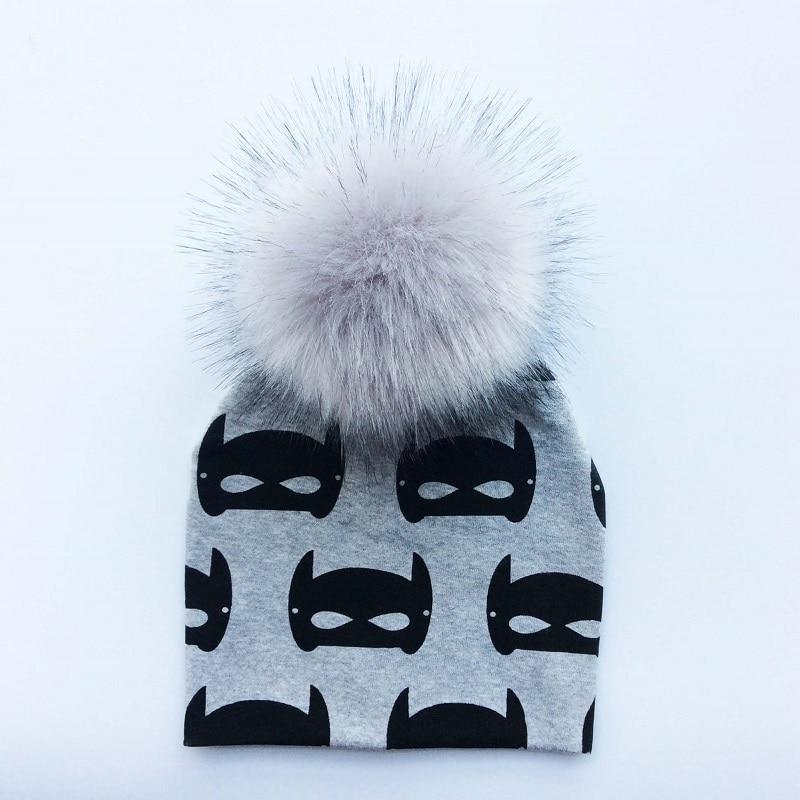 Luxury Cartoon Print Cotton Beanie Hat for Kids