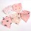 5Pcs/Set Baby Bibs Triangle Double Cotton Bandana Bibs Baby Boys Girls Babador Feeding Smock Infant Burp Cloth Baby Saliva Towel - Korvel