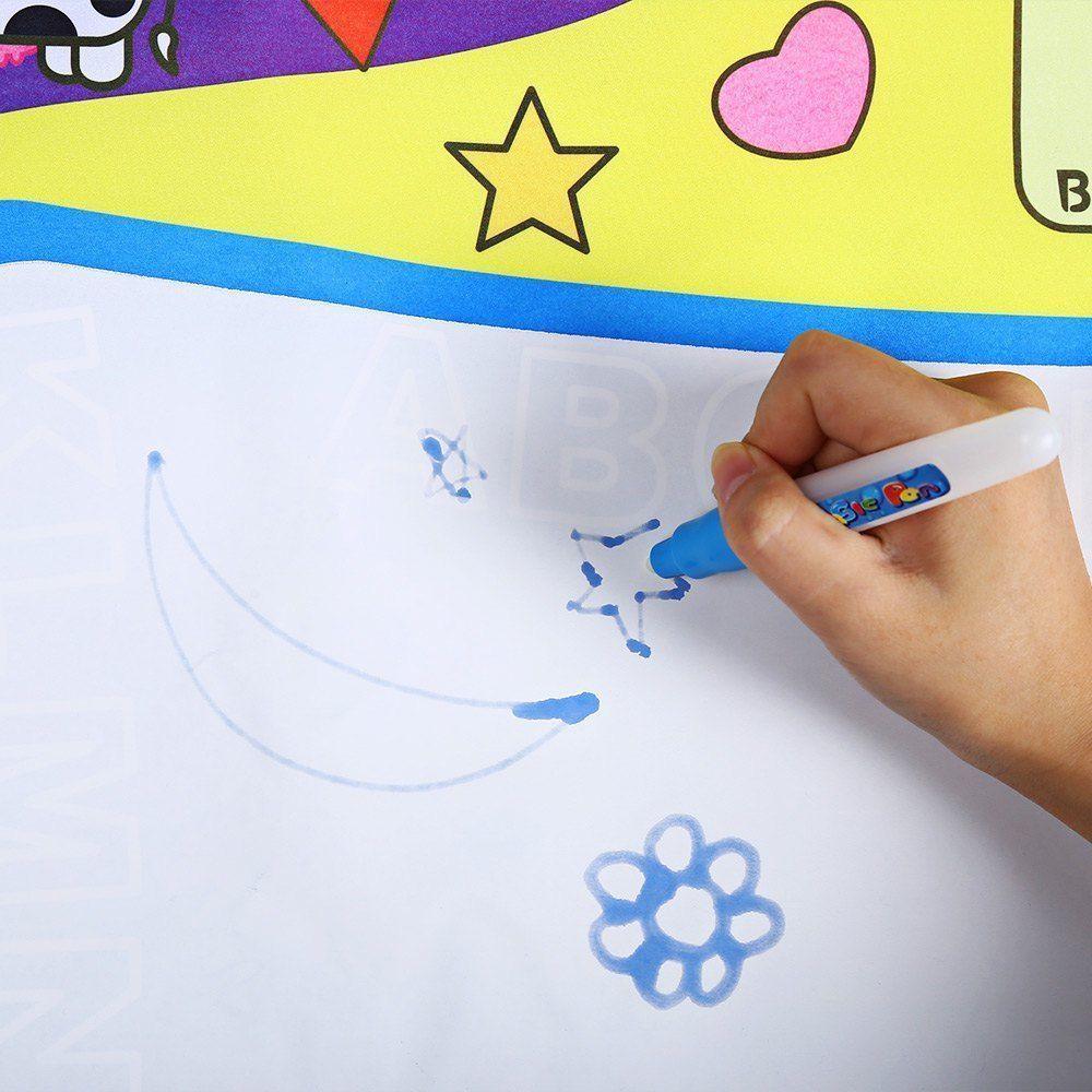 Tapis de Dessin à l'Eau Éducatif pour Enfants - 45,5 x 29 cm
