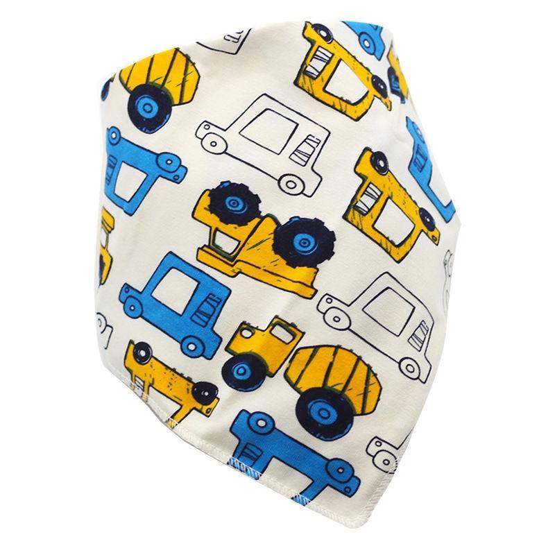 Adjustable Cotton Cartoon Bandana Bibs for Babies