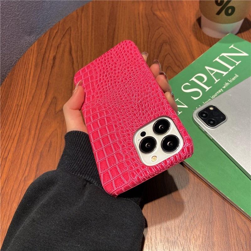 Coque en cuir véritable pour iPhone 13 Pro - Design de luxe