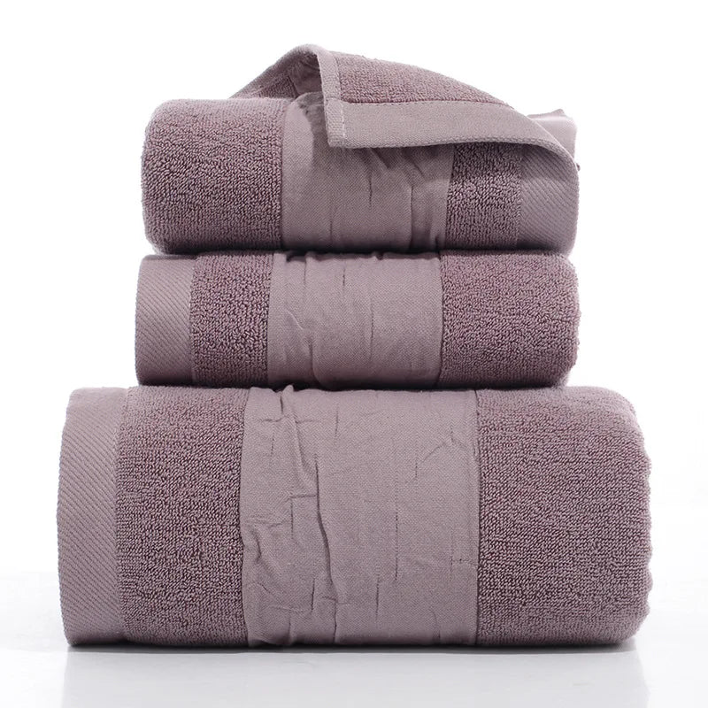 3PCS/Set Towel Cotton Beach towels Luxury Thickened Bath Towel - Korvel