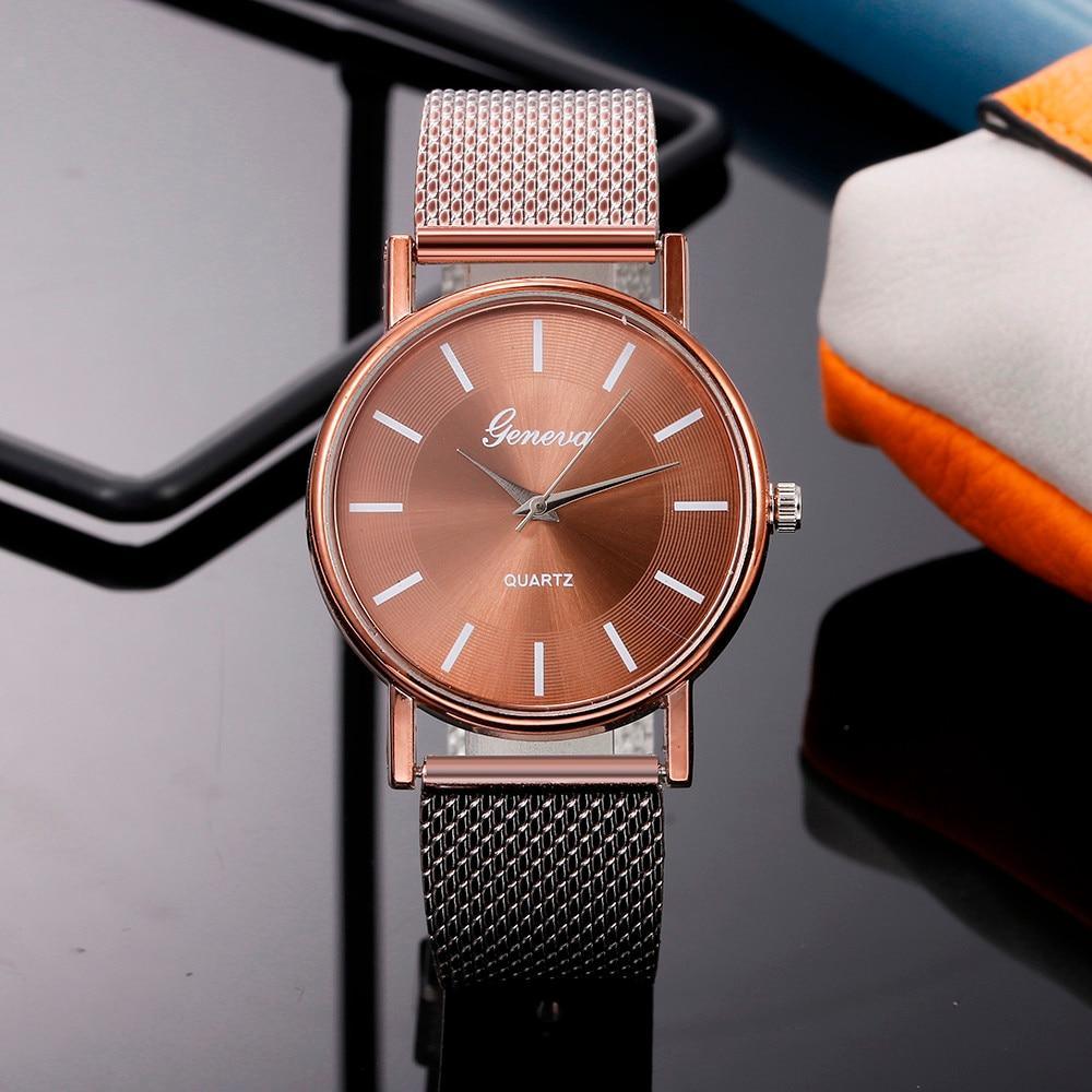 Montre à Quartz Décontractée pour Femmes avec Bracelet en Silicone Élégant