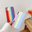 Funda de Silicona Arcoíris de Lujo para iPhone - Protección Premium
