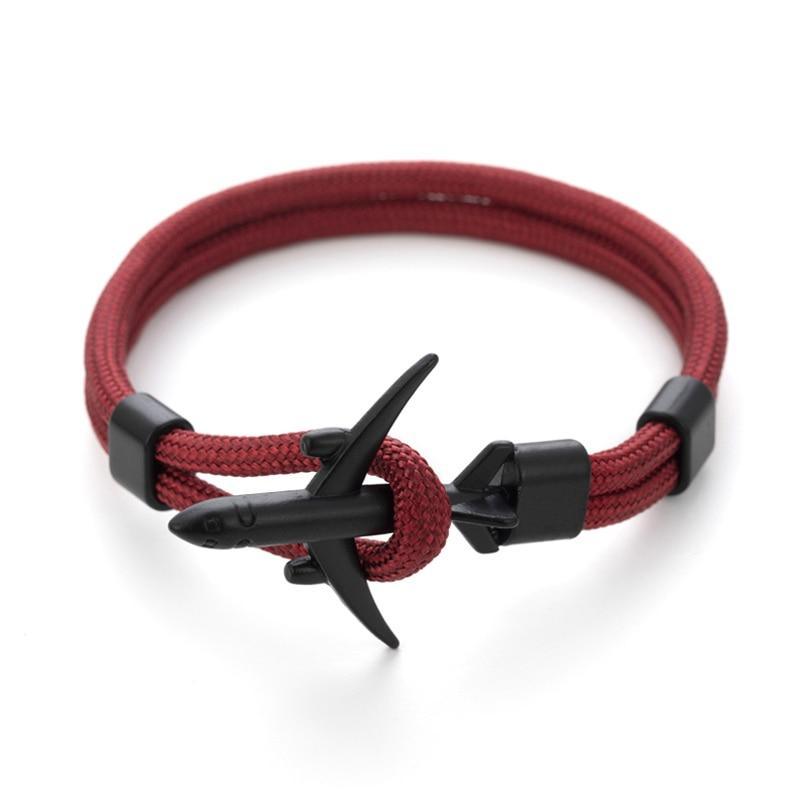 Pulsera de Ancla Negra Moderna y Elegante para Hombres y Mujeres