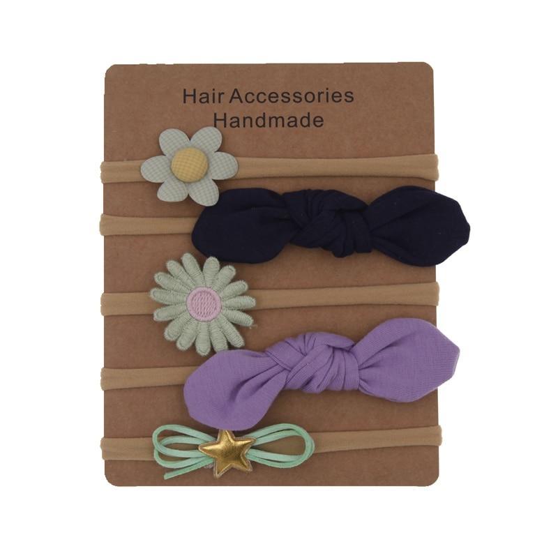 Ensemble de bandeaux floraux faits main pour bébé - Accessoires capillaires doux