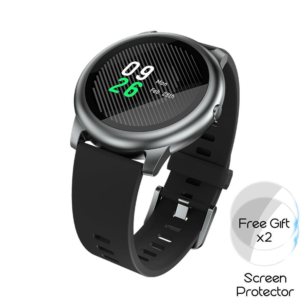Montre intelligente solaire STEVVEX - Sport métal avec moniteur de fréquence cardiaque