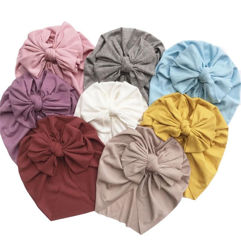 Elegant Cotton Turban Beanie for Newborns