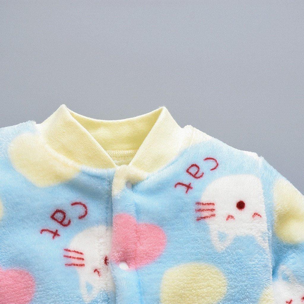 Premium Cartoon Animal Fleece Baby Jumpsuit