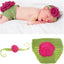 Ensemble de bonnet et pyjama en tricot fait main pour nouveau-nés