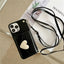 Luxury Love Black Lanyard Phone Case for iPhone