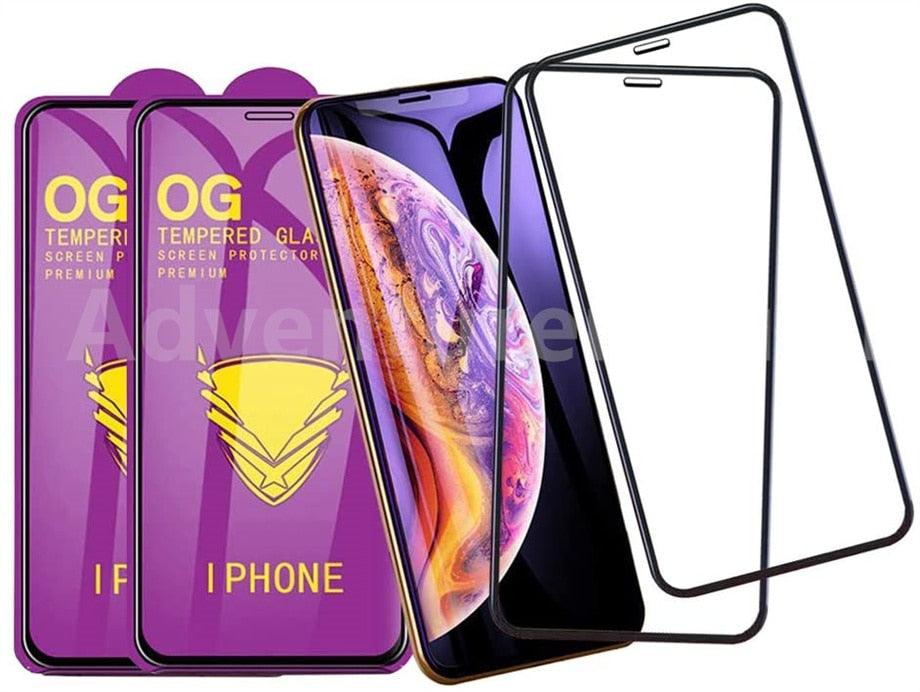 Protector de Pantalla de Vidrio Templado de 3 Piezas para Modelos de iPhone