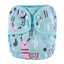 Couche en tissu pour bébé ajustable à taille unique avec double gousset
