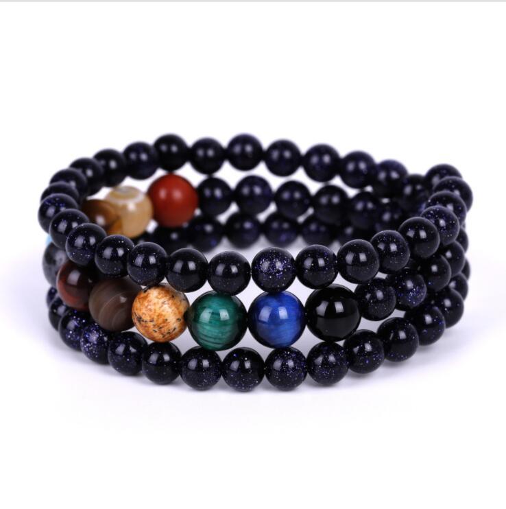 Galaxy Solar System Bracelet - Natural Stone Jewelry