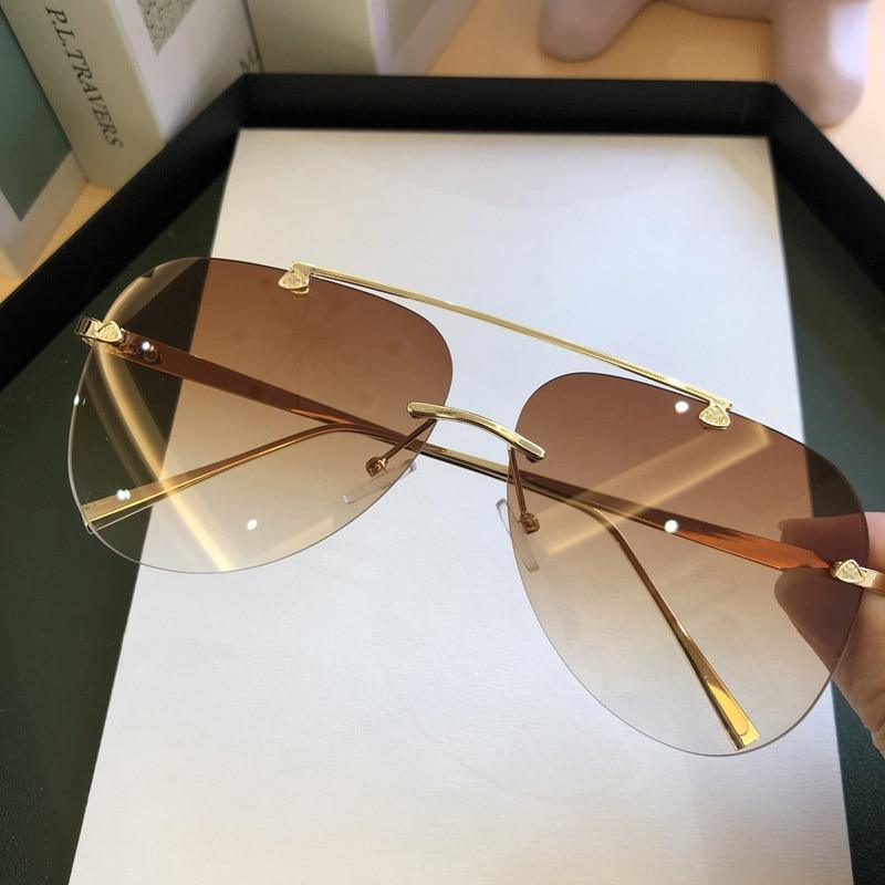 Premium Metal Rimless Sunglasses for Men and Women