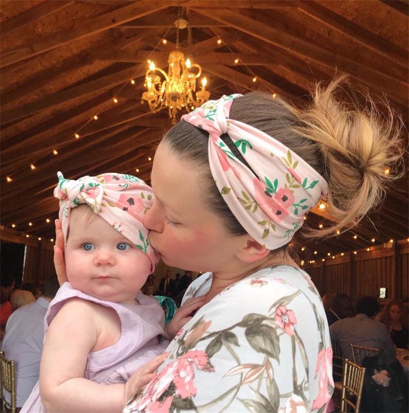 Luxury Modern 2PCS Baby and Mom Headbands Set