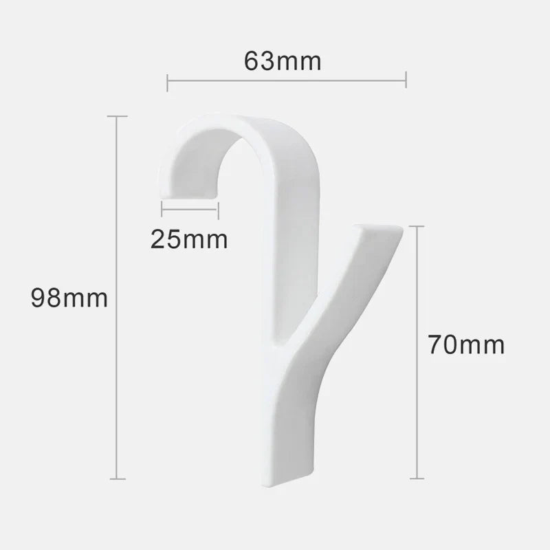 High Quality Hanger For Heated Towel Radiator Rail Clothes Hanger Bath Hook Holder Percha Plegable Scarf Hanger white 6pcs - Korvel